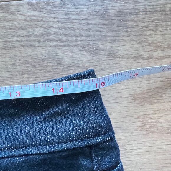 Chico's Jeans Size 1 (8) Black/Gray Charcoal Wash High Rise Straight Leg Crop - Picture 8 of 10